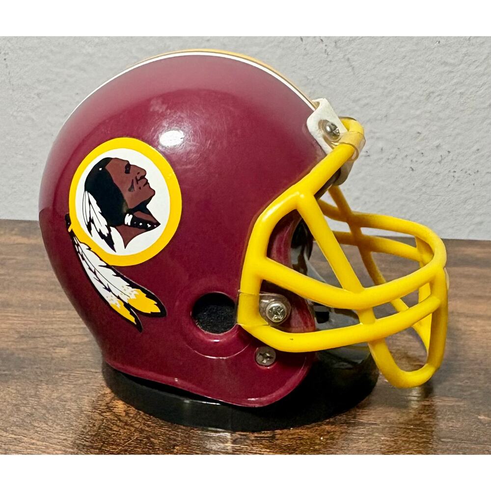 Vintage 80s Washington Redskins Mini Helmet Quartz Digital Alarm Clock Works